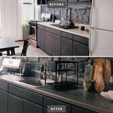 Matte Gray Soapstone Waterproof Peel and Stick Countertop Vinyl Cover