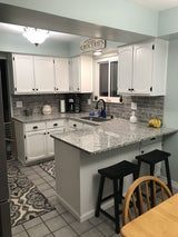 White Black Granite Peel and Stick Countertop Vinyl Cover Waterproof Laminate Sheet