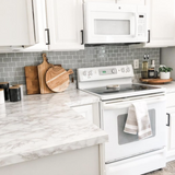 White Marble Waterproof Peel and Stick Countertop Cover