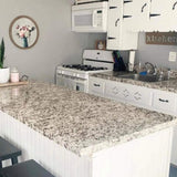 White Black Granite Peel and Stick Countertop Vinyl Cover Waterproof Laminate Sheet