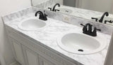 White Marble Bathroom Countertop Vinyl Wrap