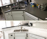 White Marble Kitchen Countertop Vinyl Wrap