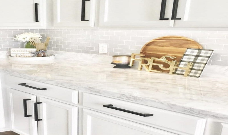 white marble countertop cover