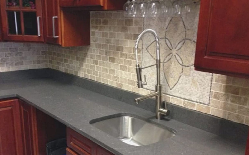 Matte Gray Soapstone Waterproof Peel and Stick Countertop Vinyl Cover