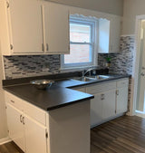 Matte Gray Soapstone Waterproof Peel and Stick Countertop Vinyl Cover
