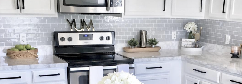 White Marble Peel and Stick Kitchen Countertop Vinyl Wrap. full counter top